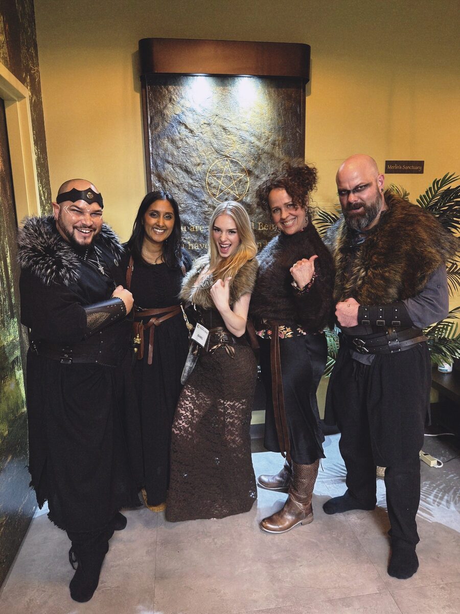 Izzy with fellow initiates at a Mystery School event